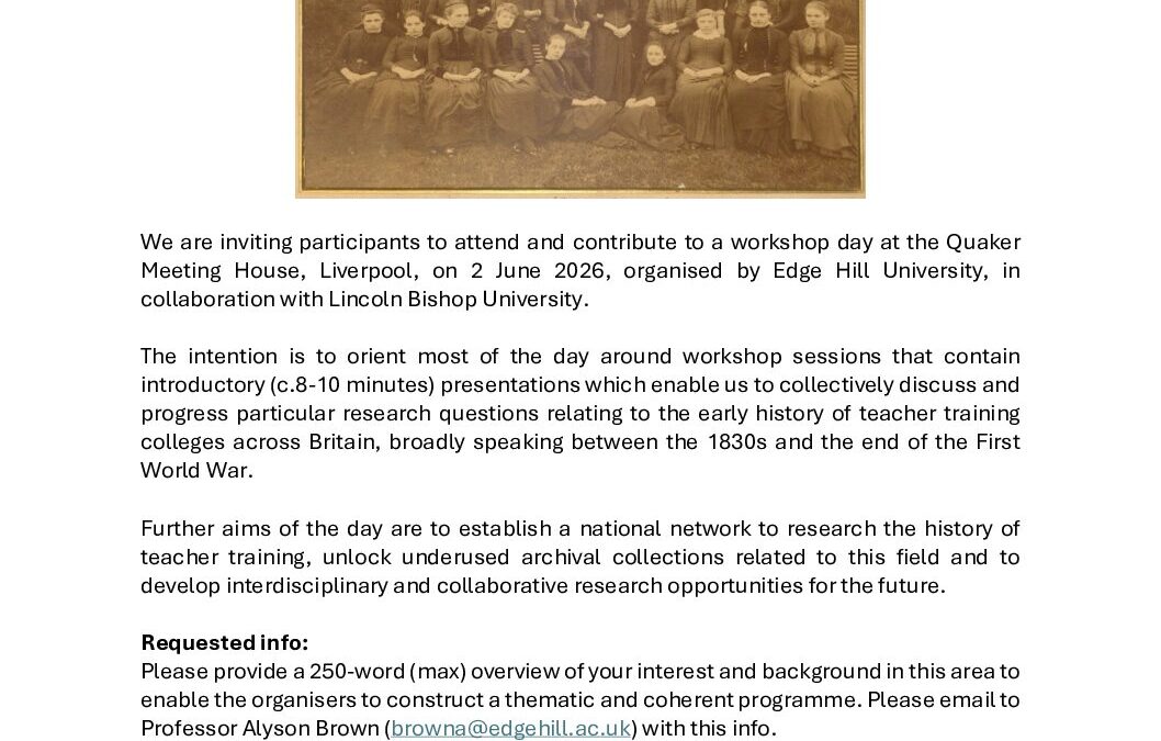 CFP Early History of Teacher Training Colleges in Britain 1836-1918
